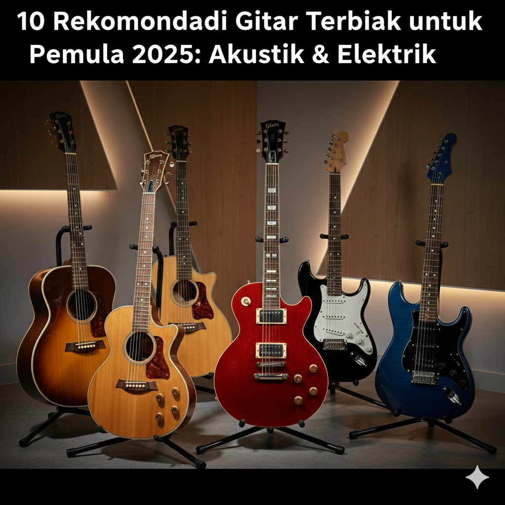 10 Rekomendasi Gitar Terbaik untuk Pemula Akustik & Elektrik