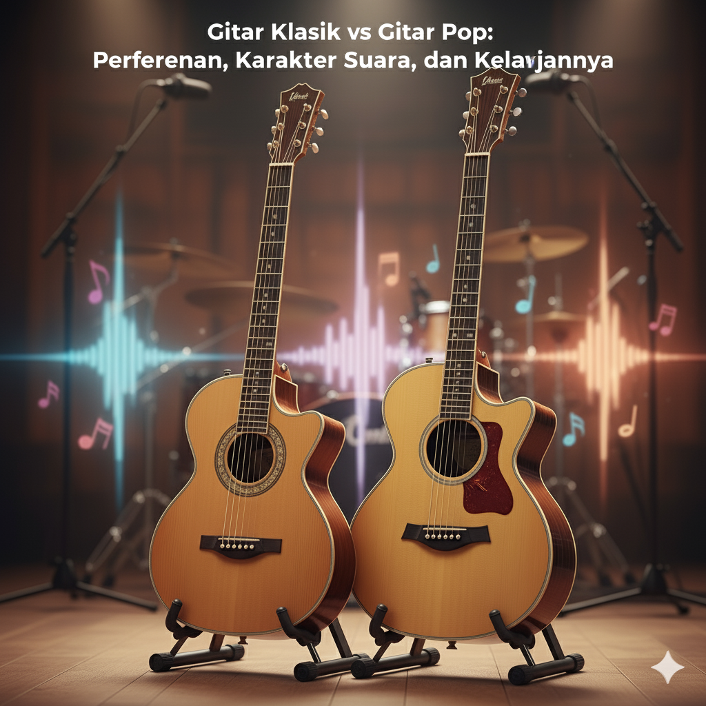 Gitar Klasik vs Gitar Pop: Perbedaan, Karakter Suara.