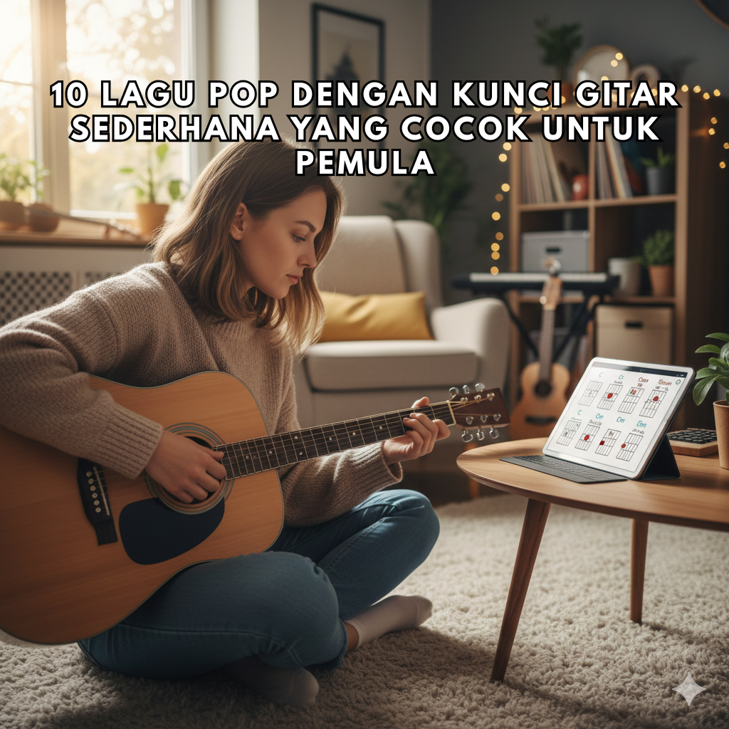 10 Lagu Pop dengan Kunci Gitar Sederhana Cocok untuk Pemula